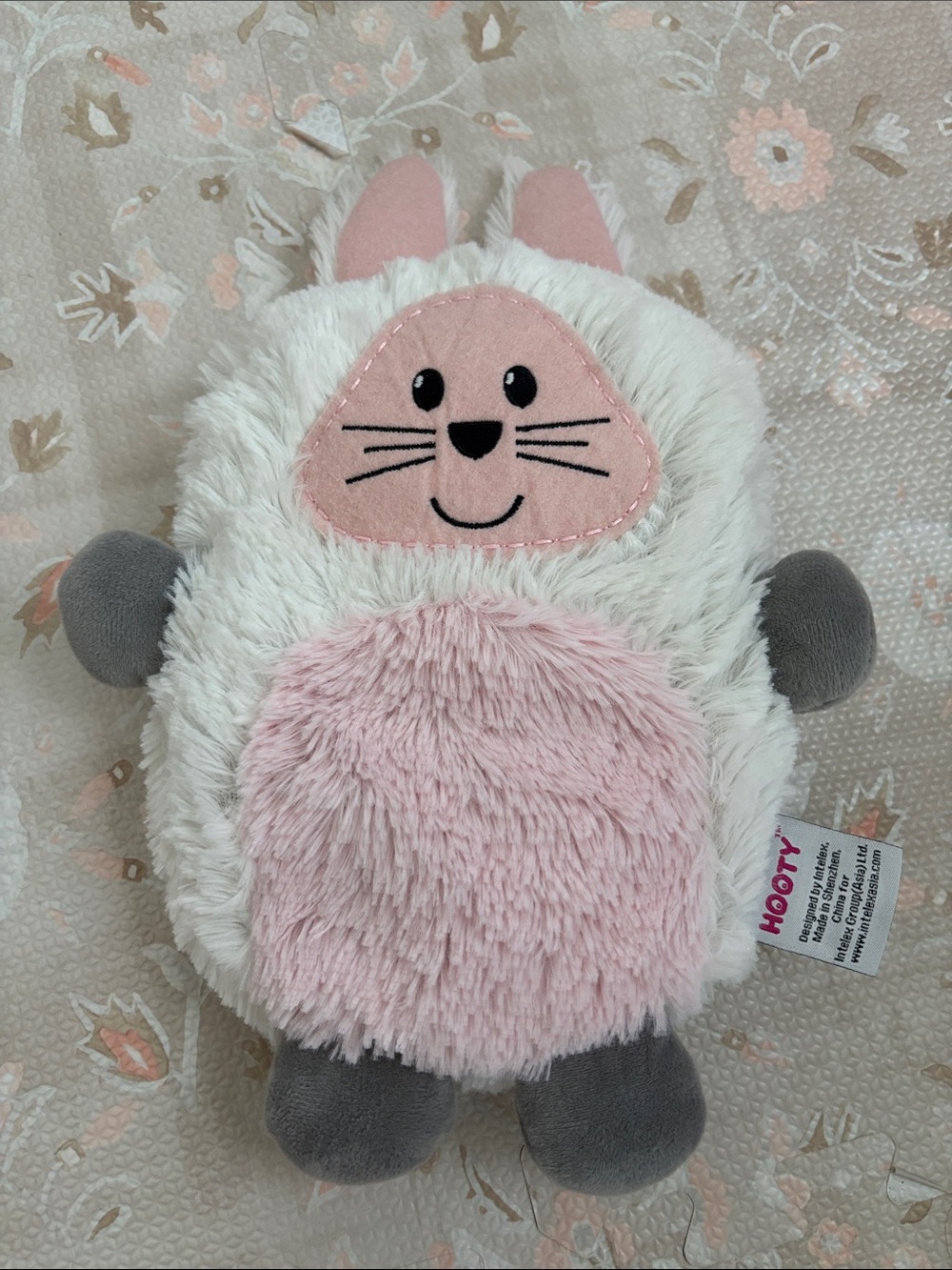 INTELEX WARMIES COZY PLUSH MICROWAVABLE WARMER, HOOTY FRIEND Hooty Bunny - Pink